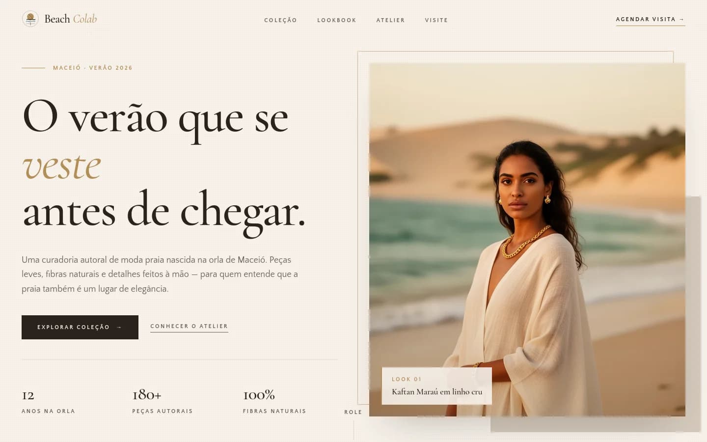 Beach Colab website hero preview